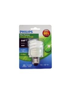 FOCO AHORRADOR PHILIPS MINI TWISTER E27 9W 6500K T2 1 ...