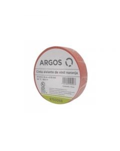 Cinta De Aislar Argos De Vinil 19 mm x 18 m Naranja