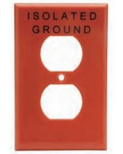 PLACA DE PLÁSTICO NARANJA PARA CONTACTO DÚPLEX