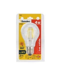 Foco filamento, luz cálida 4W